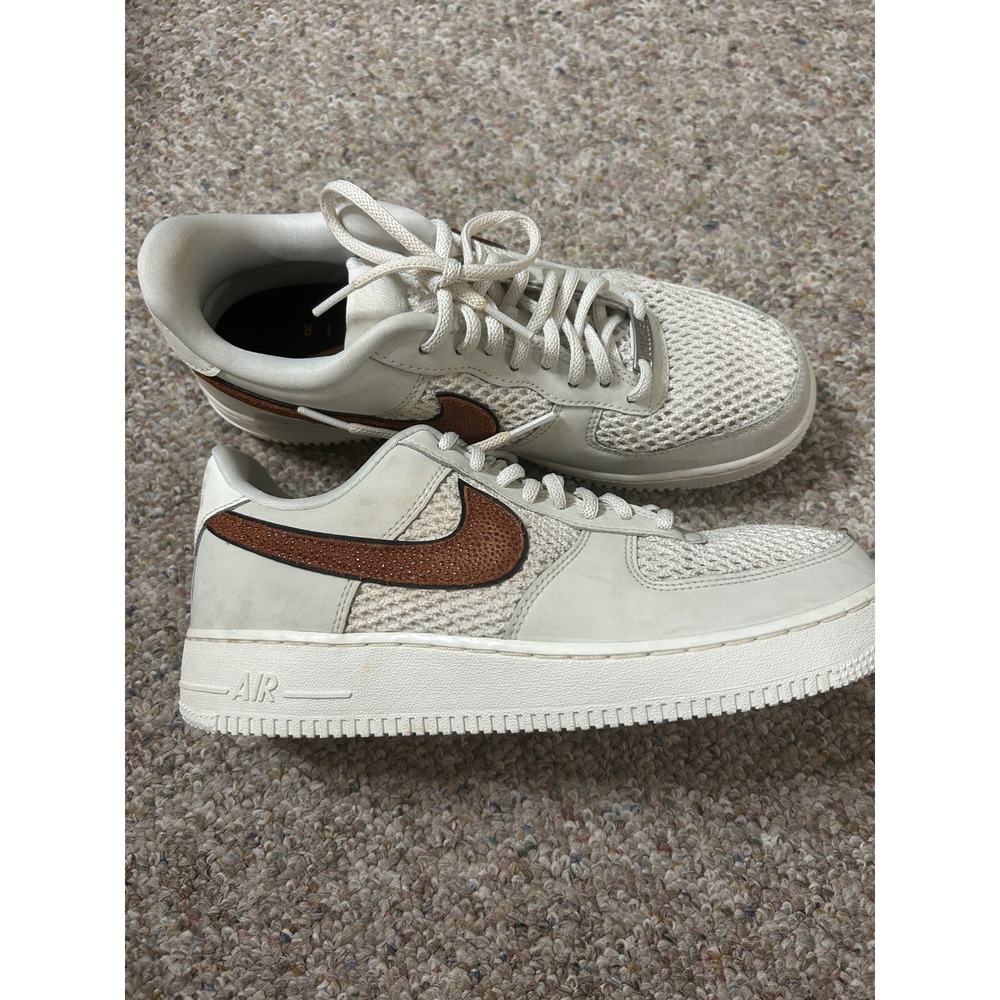 Nike Air Force 1 with Brown Nike swoosh Women size 10